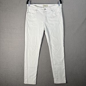 Lucky Brand Jeans Women’s Size 10/30 Brooke Skinny White Denim Mid Rise‎